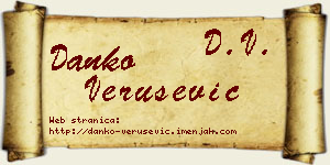 Danko Verušević vizit kartica